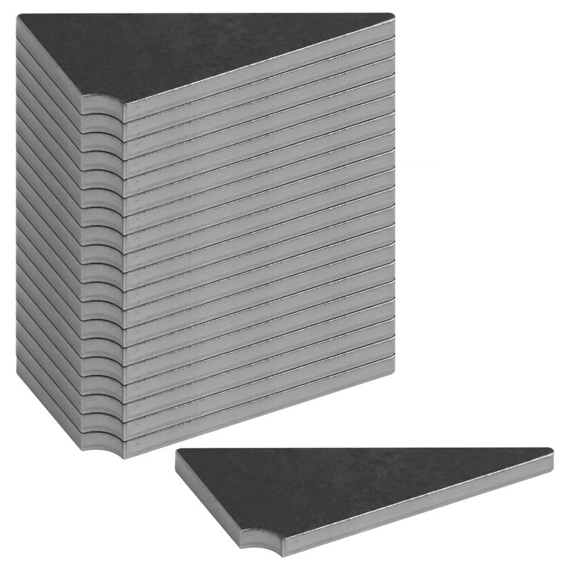 heneng 20 Pcs Triangle Gusset Plates with Weld Notch, 1-1/2" x 3" x 3/16", Weld-On Reinforcement Plates for Industrial & DIY Projects - Image 1